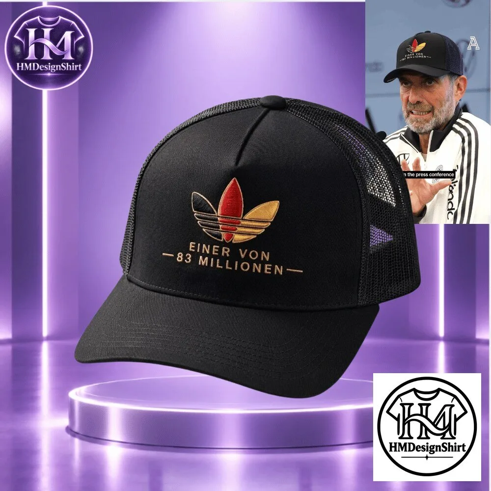 Jurgen Klopp Einer Von 83 Millionen Adidas German Flag Embroidered Baseball Cap Hat 2026