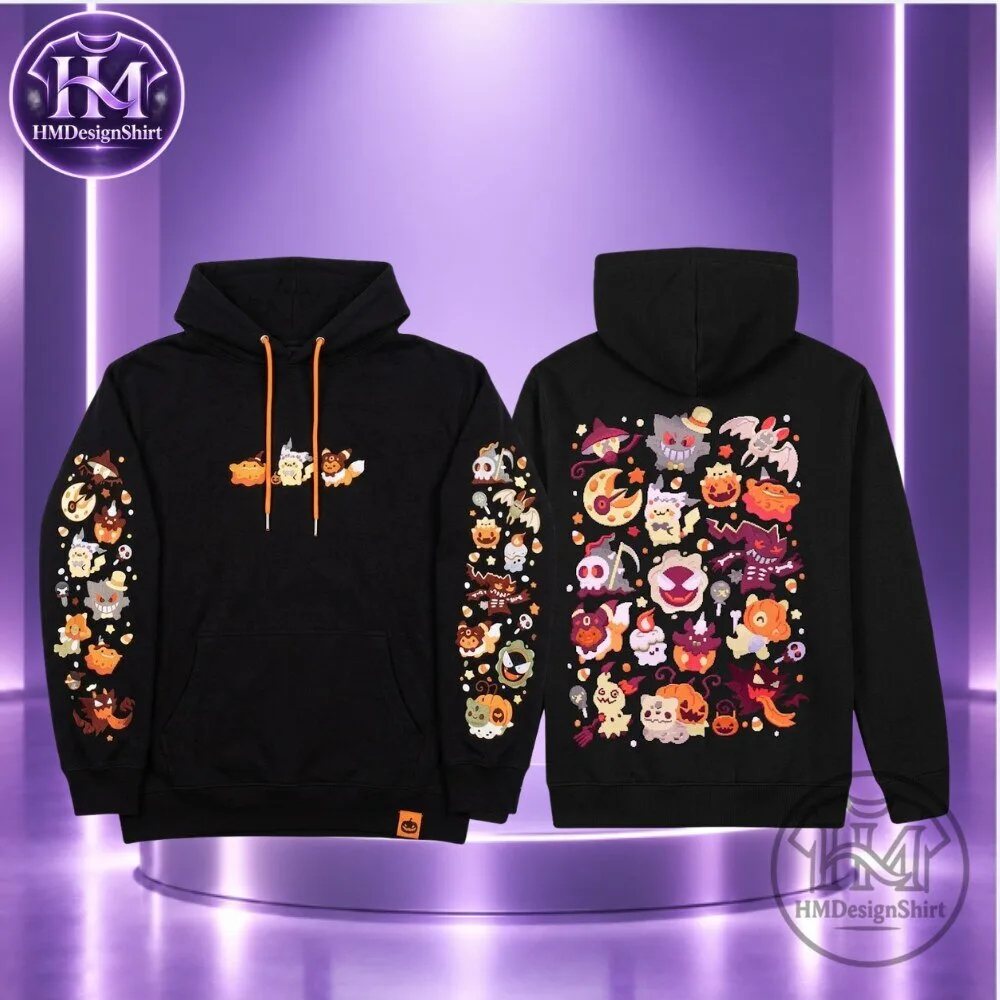 Kamiari Studio Pokemon Halloween Spooky Characters Pullover Hoodie 2026