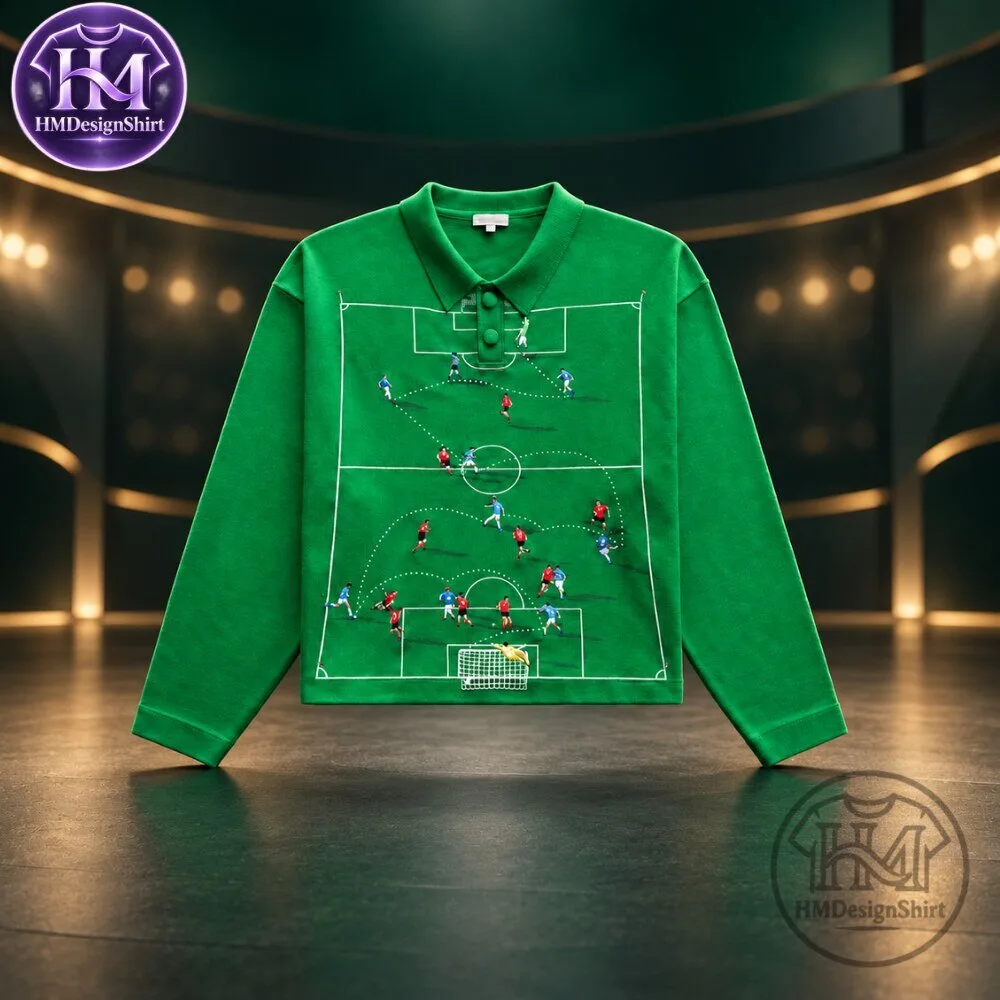 Green Football Pitch Tactic Board Rugby Sweater House of Errors Long Sleeve Polo Shirt 2026 8 Green Football Pitch Tactic Board Rugby Sweater House of Errors Long Sleeve Polo Shirt 2026