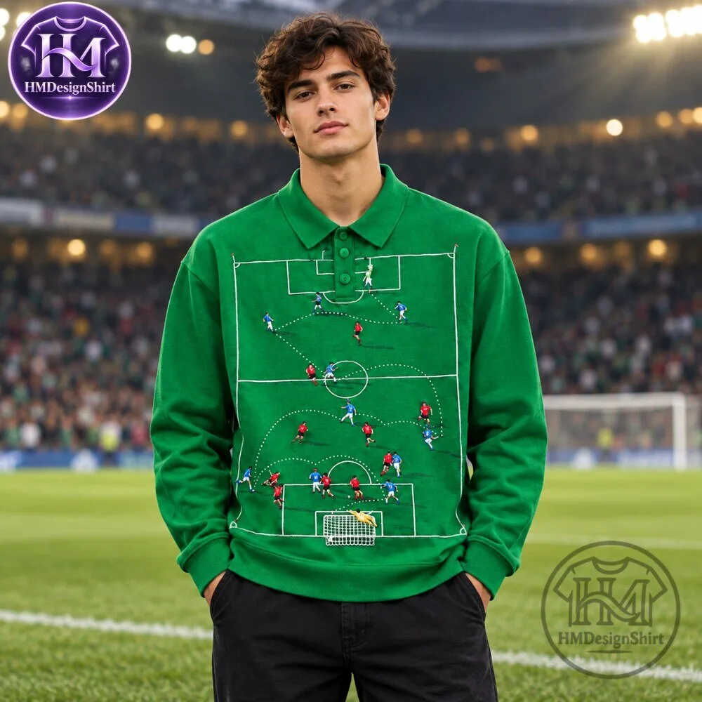 Green Football Pitch Tactic Board Rugby Sweater House of Errors Long Sleeve Polo Shirt 2026 9 Green Football Pitch Tactic Board Rugby Sweater House of Errors Long Sleeve Polo Shirt 2026