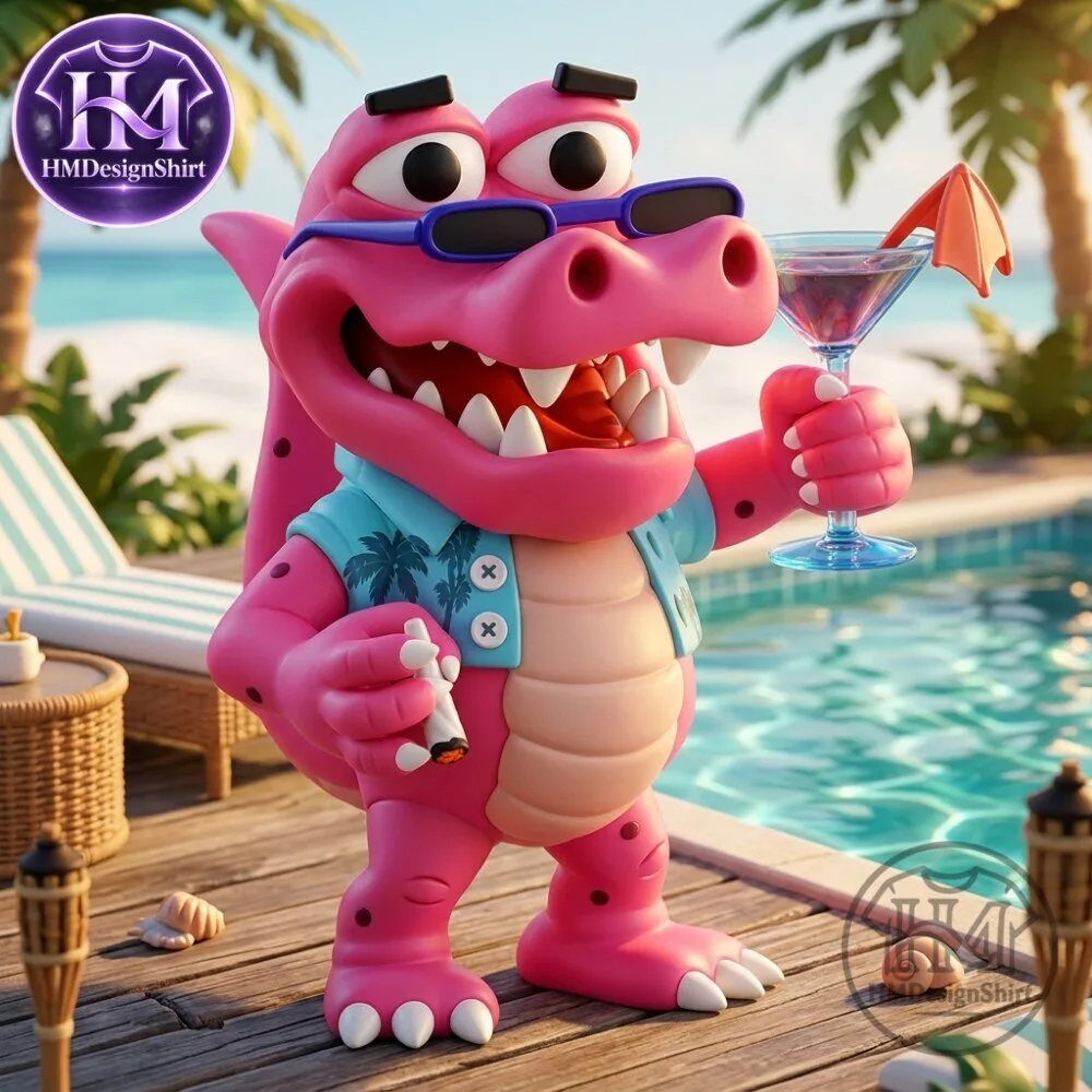 Cool Pink Crocodile Beach Vacation Vinyl Figure 2026 13 Cool Pink Crocodile Beach Vacation Vinyl Figure 2026