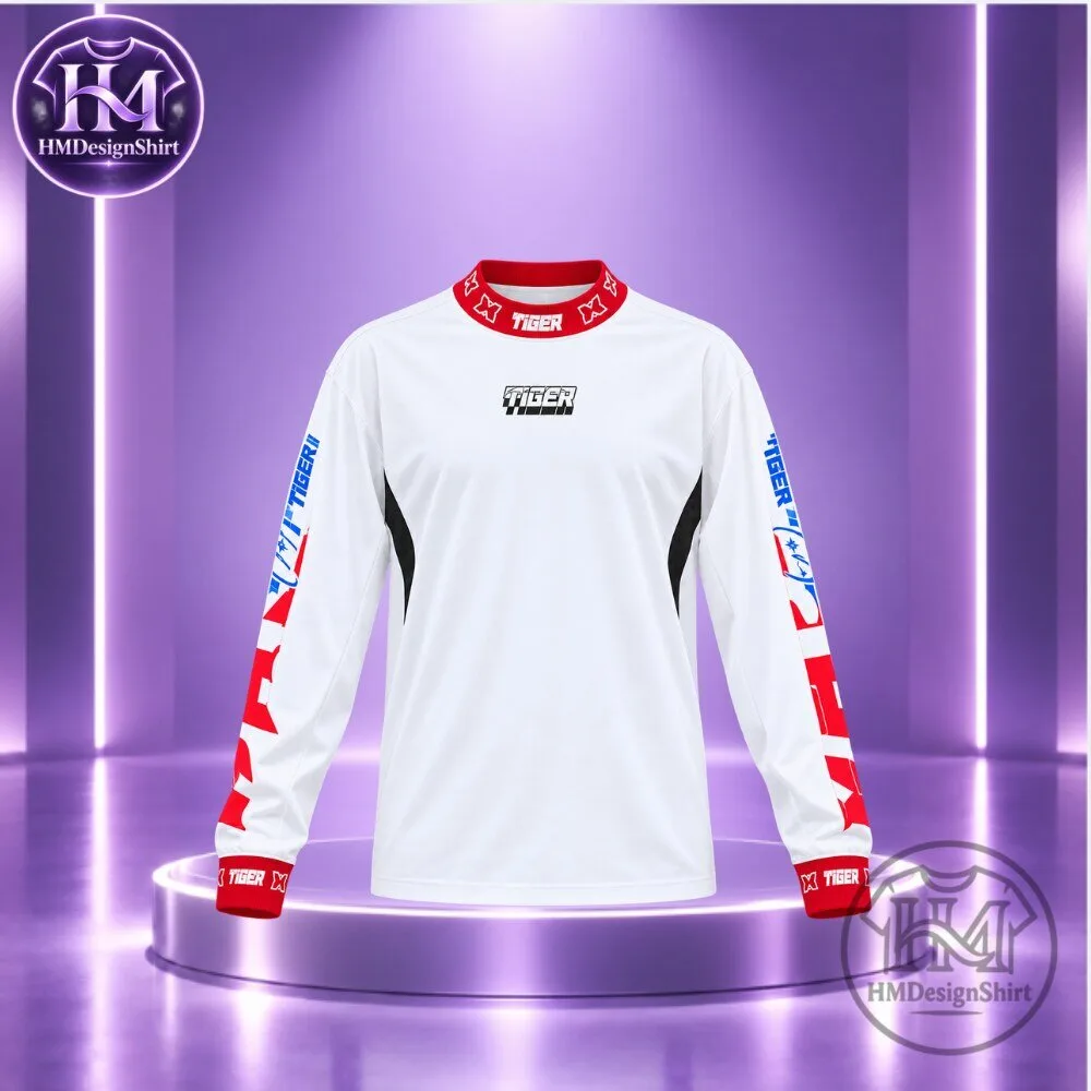 MOMO Onitsuka Tiger White Red Long Sleeve T-Shirt 2026