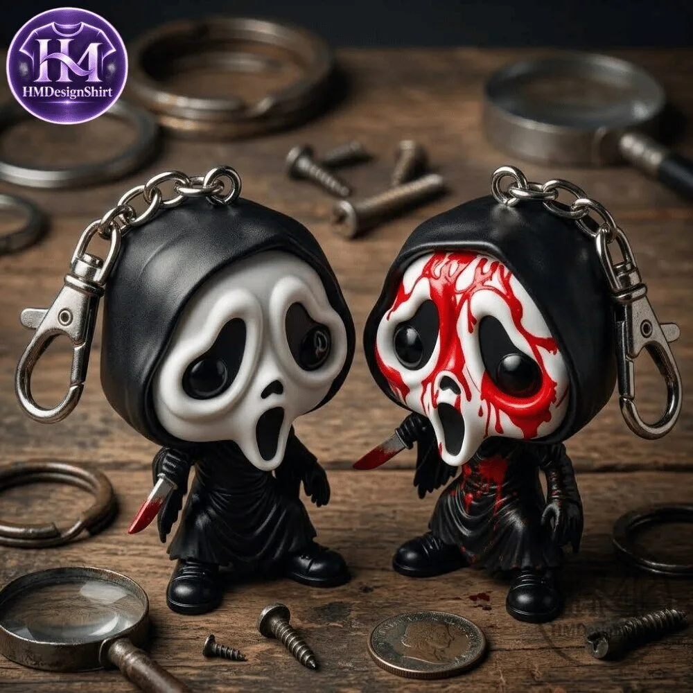 Funko Pocket Pop! Horror Ghost Face Key Chain Figure 8 Funko Pocket Pop! Horror Ghost Face Key Chain Figure