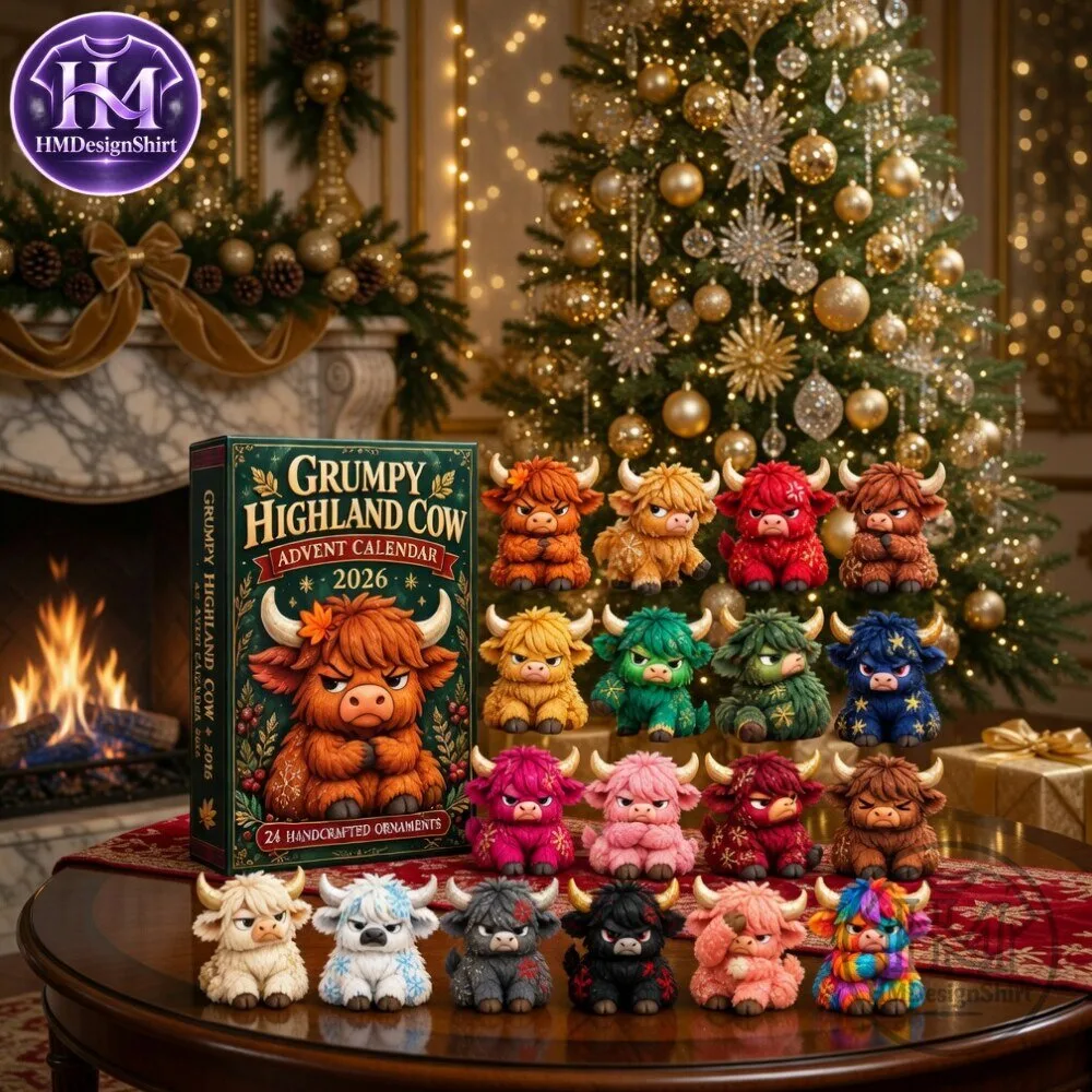 Grumpy Highland Cow 24 Handcrafted Ornaments Advent Calendar 2026 14 Grumpy Highland Cow 24 Handcrafted Ornaments Advent Calendar 2026