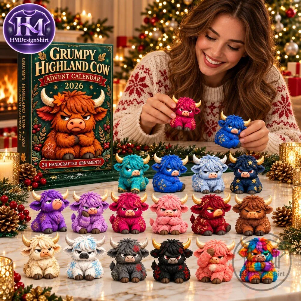 Grumpy Highland Cow 24 Handcrafted Ornaments Advent Calendar 2026 15 Grumpy Highland Cow 24 Handcrafted Ornaments Advent Calendar 2026