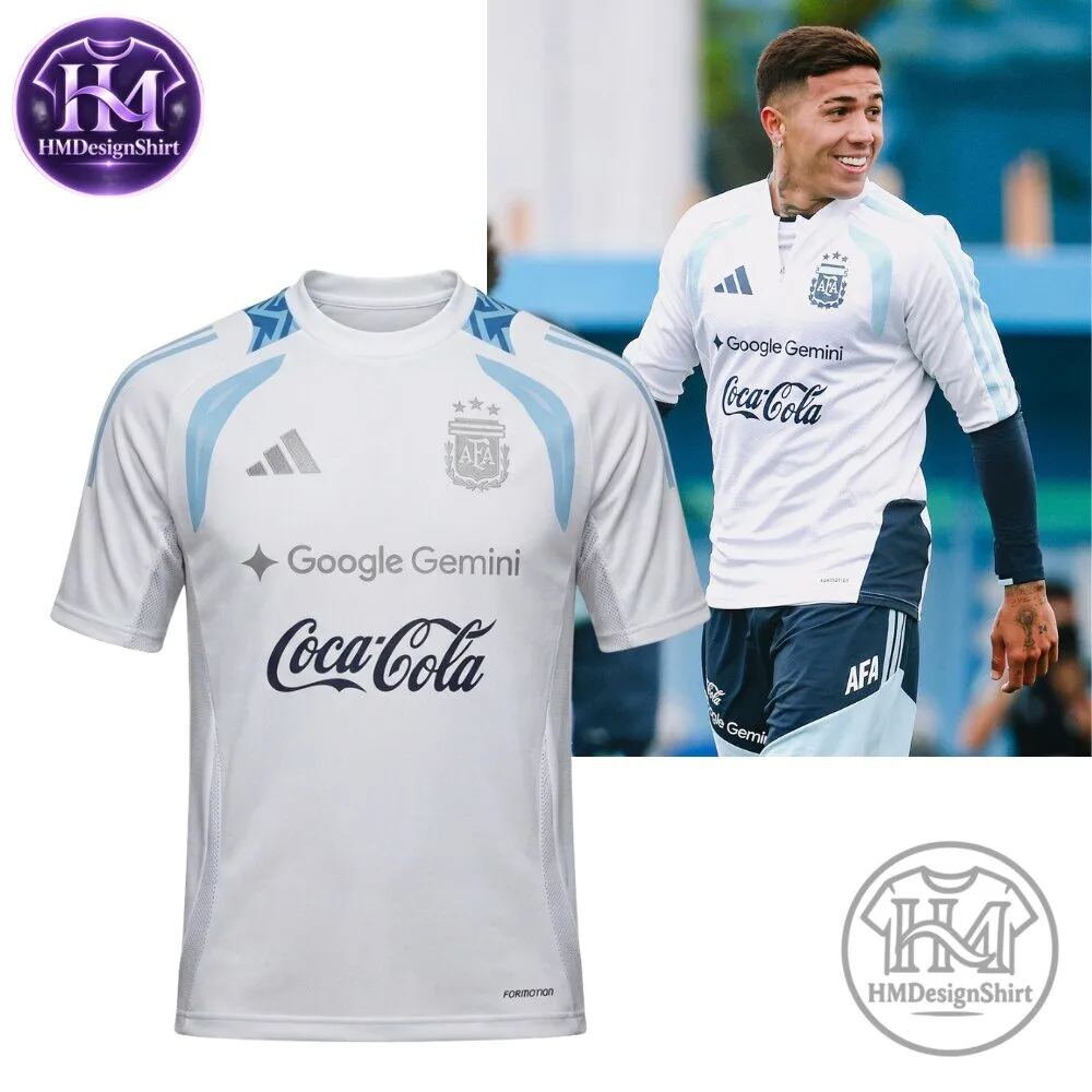 Argentina Training Jersey 2026 Short Sleeve Soccer Shirt Google Gemini Coca-Cola Sponsor 10 Argentina Training Jersey 2026 Short Sleeve Soccer Shirt Google Gemini Coca-Cola Sponsor
