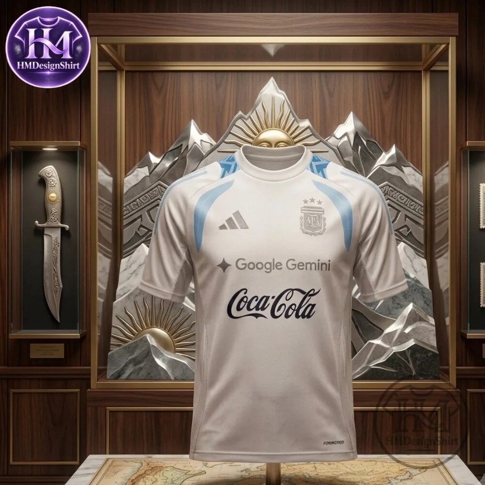 Argentina Training Jersey 2026 Short Sleeve Soccer Shirt Google Gemini Coca-Cola Sponsor 12 Argentina Training Jersey 2026 Short Sleeve Soccer Shirt Google Gemini Coca-Cola Sponsor