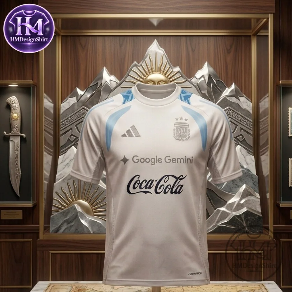 Argentina Training Jersey 2026 Short Sleeve Soccer Shirt Google Gemini Coca-Cola Sponsor 13 Argentina Training Jersey 2026 Short Sleeve Soccer Shirt Google Gemini Coca-Cola Sponsor