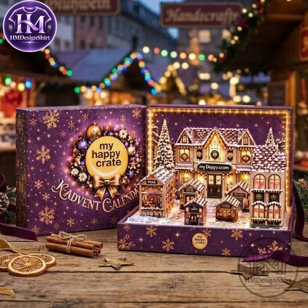 My Happy Crate Purple Christmas Village Advent Calendar 2026