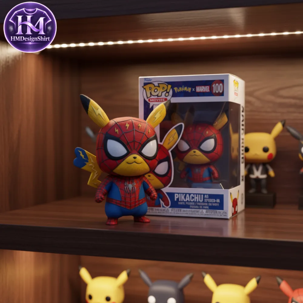 11 Funko Pop Pokemon x Marvel Pikachu as Spider Man Vinyl Figure 2026 — image 2