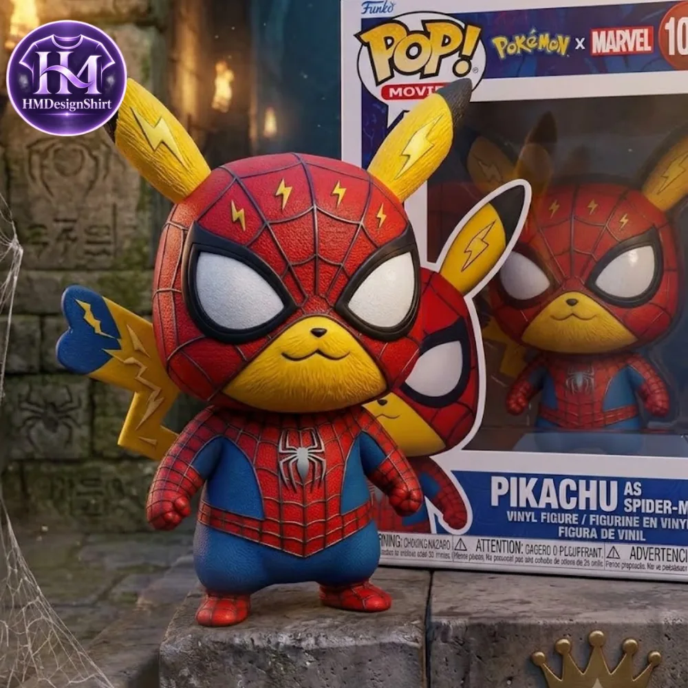 13 Funko Pop Pokemon x Marvel Pikachu as Spider Man Vinyl Figure 2026 — image 4