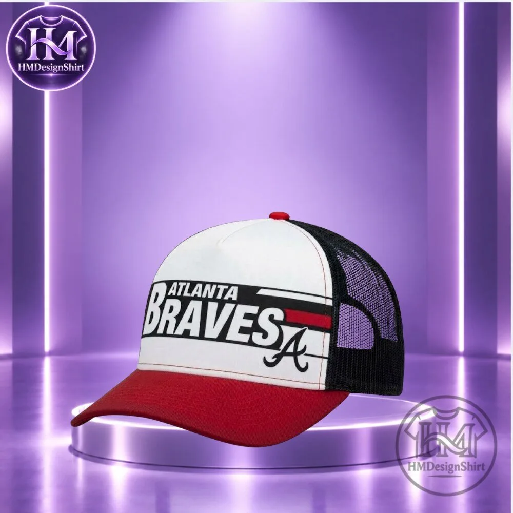 Atlanta Braves Red and White Mesh Trucker Hat 2026 9 Atlanta Braves Red and White Mesh Trucker Hat 2026