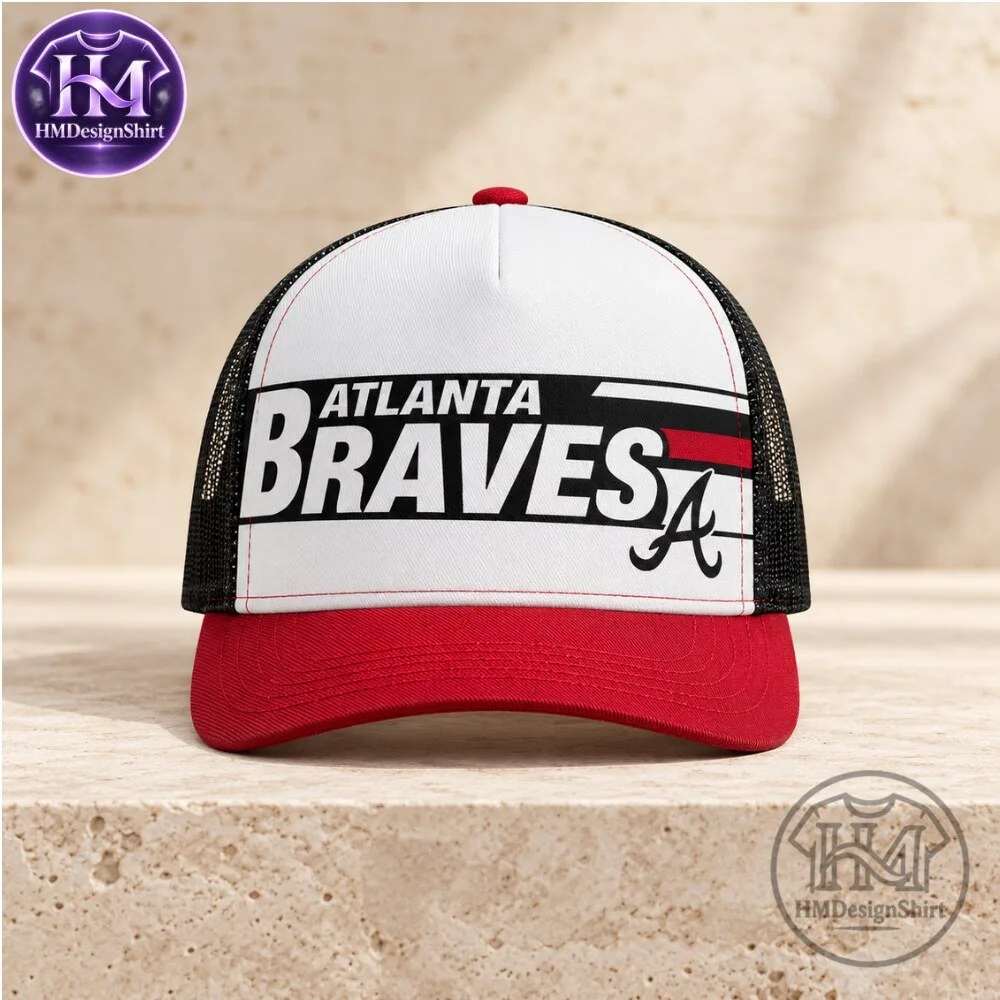 Atlanta Braves Red and White Mesh Trucker Hat 2026 11 Atlanta Braves Red and White Mesh Trucker Hat 2026