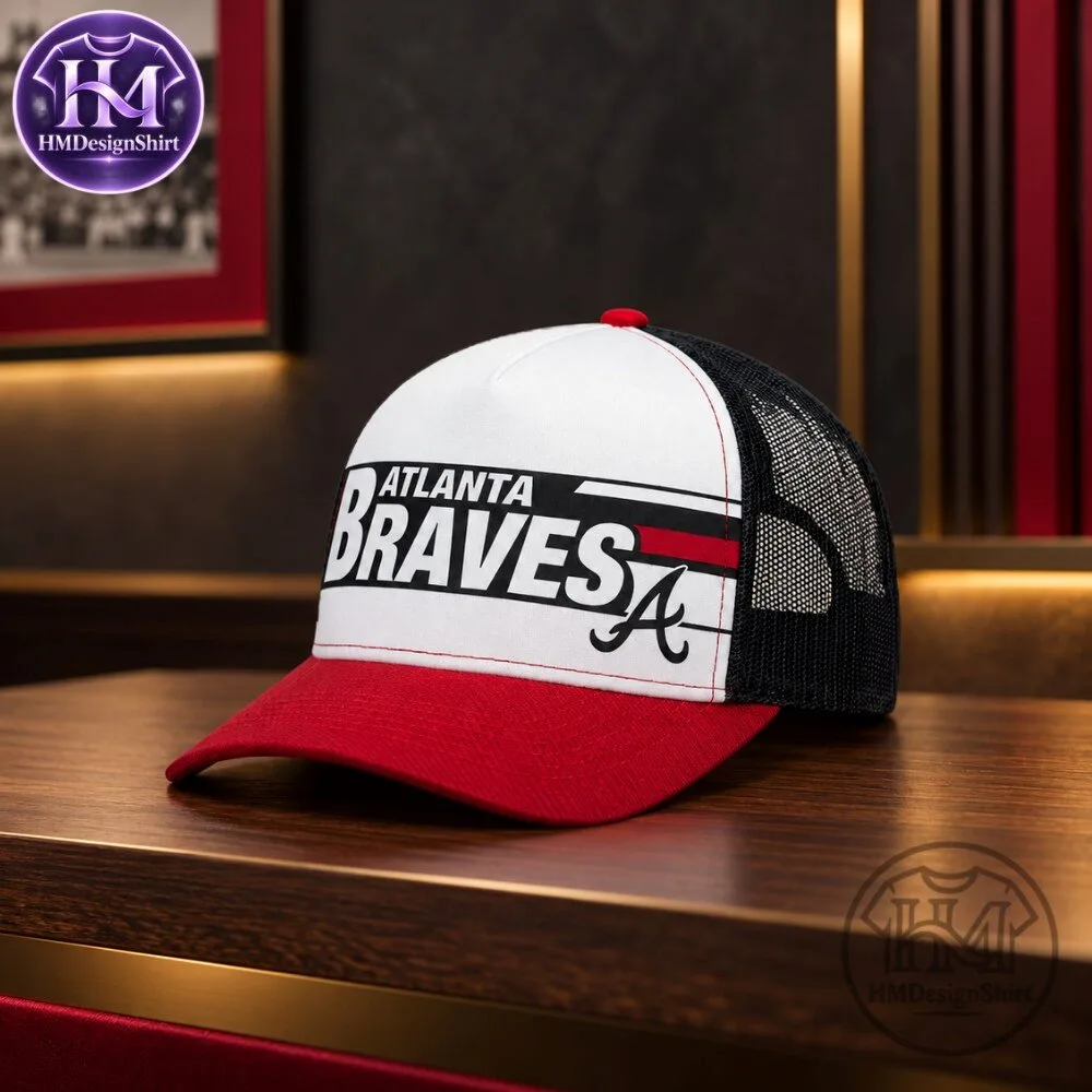 Atlanta Braves Red and White Mesh Trucker Hat 2026 12 Atlanta Braves Red and White Mesh Trucker Hat 2026
