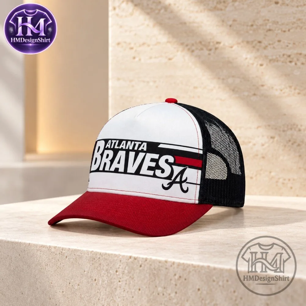 Atlanta Braves Red and White Mesh Trucker Hat 2026 13 Atlanta Braves Red and White Mesh Trucker Hat 2026