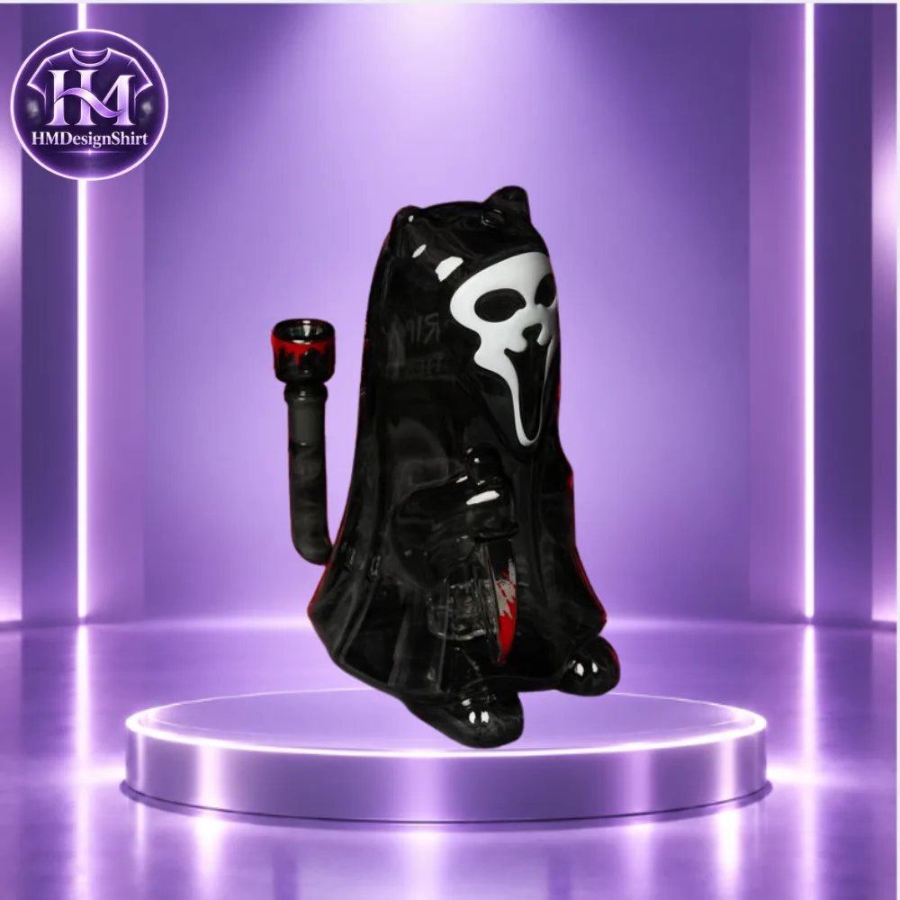 Scream Ghostface Black Glass Water Pipe Bong 2026