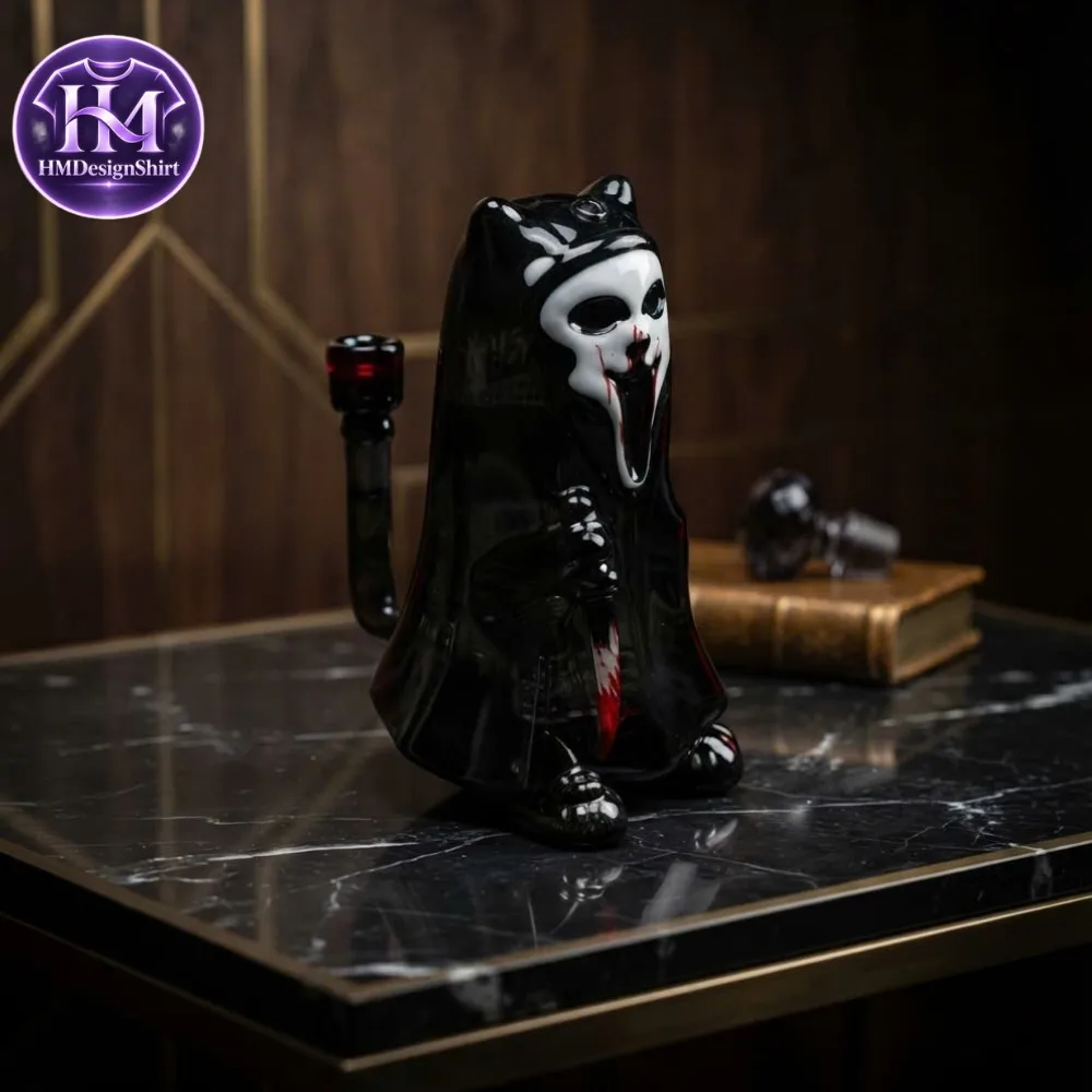 13 Scream Ghostface Black Glass Water Pipe Bong 2026 — image 3