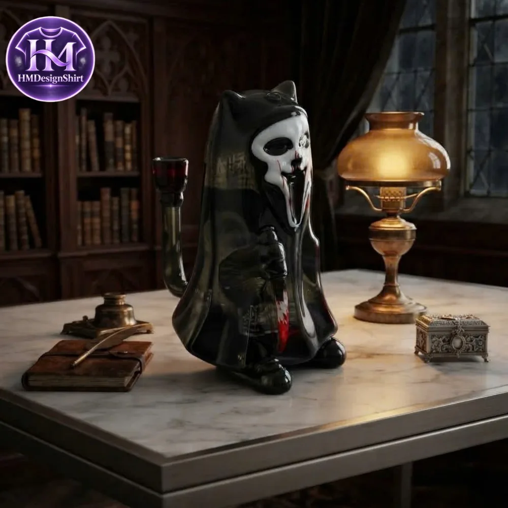 16 Scream Ghostface Black Glass Water Pipe Bong 2026 — image 6