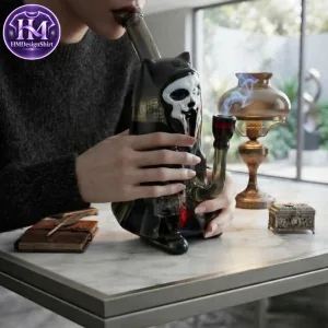 Scream Ghostface Black Glass Water Pipe Bong 2026 17 17 1