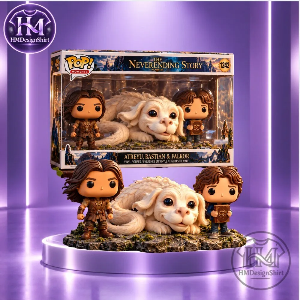 Funko Pop! The NeverEnding Story Moments: Atreyu, Bastian & Falkor Figures