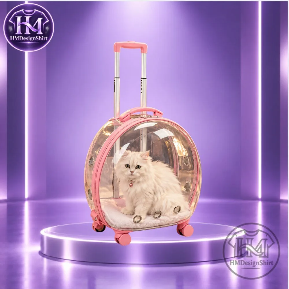 Transparent Rolling Pet Carrier 2026