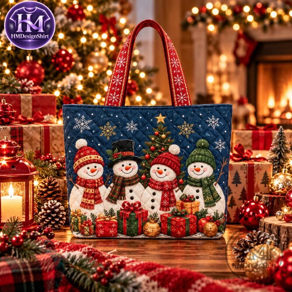 Christmas Tree Snowman Print Tote Bags Special Edition 13 Christmas Tree Snowman Print Tote Bags Special Edition