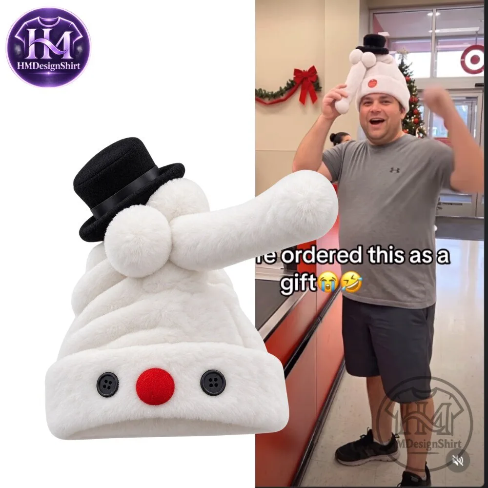 Snowman Moving Ear Phallic-shaped Plush Hat 10 Snowman Moving Ear Phallic-shaped Plush Hat