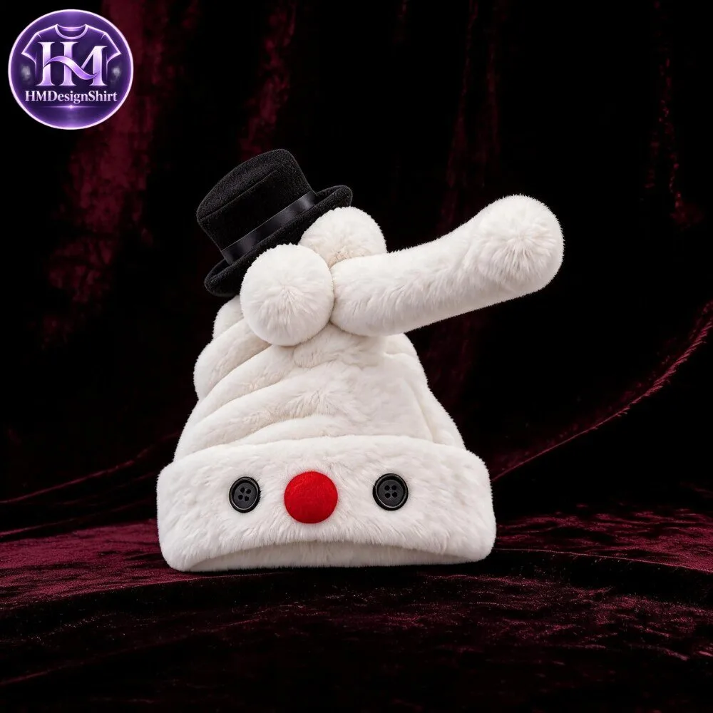 Snowman Moving Ear Phallic-shaped Plush Hat 11 Snowman Moving Ear Phallic-shaped Plush Hat