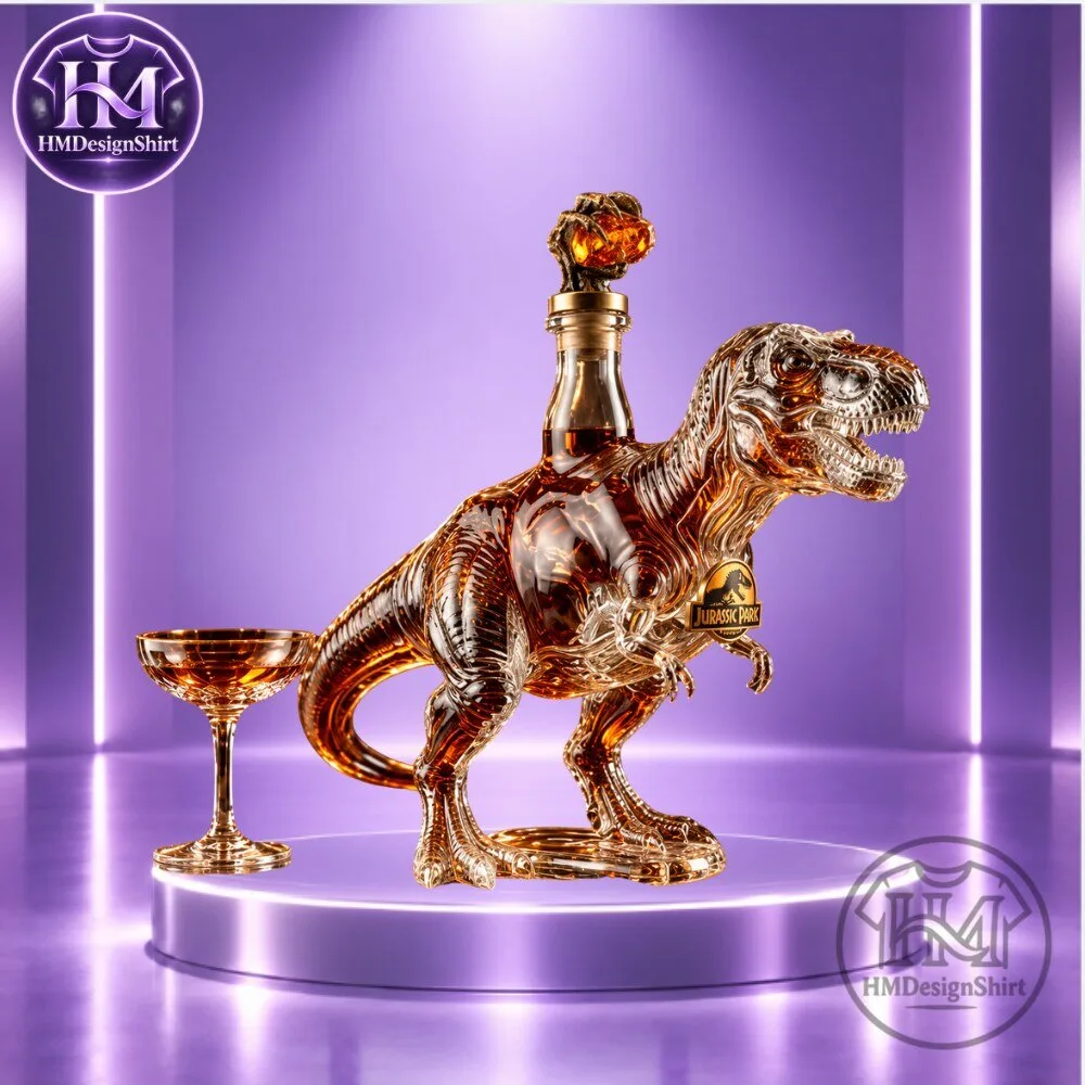 Jurassic World T-Rex Glass Decanter Whiskey Bottle 2026