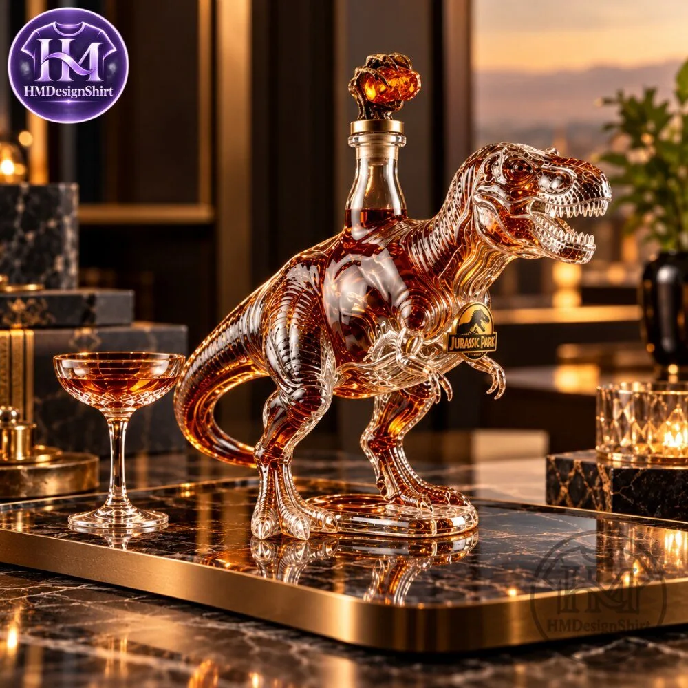 Jurassic World T-Rex Glass Decanter Whiskey Bottle 2026 11 Jurassic World T-Rex Glass Decanter Whiskey Bottle 2026