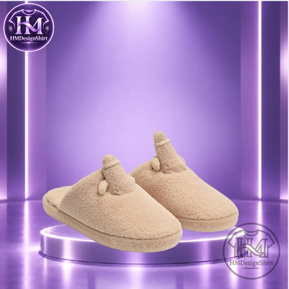 Snowman Phallic-shaped Willy Fluffy House Slippers 2026