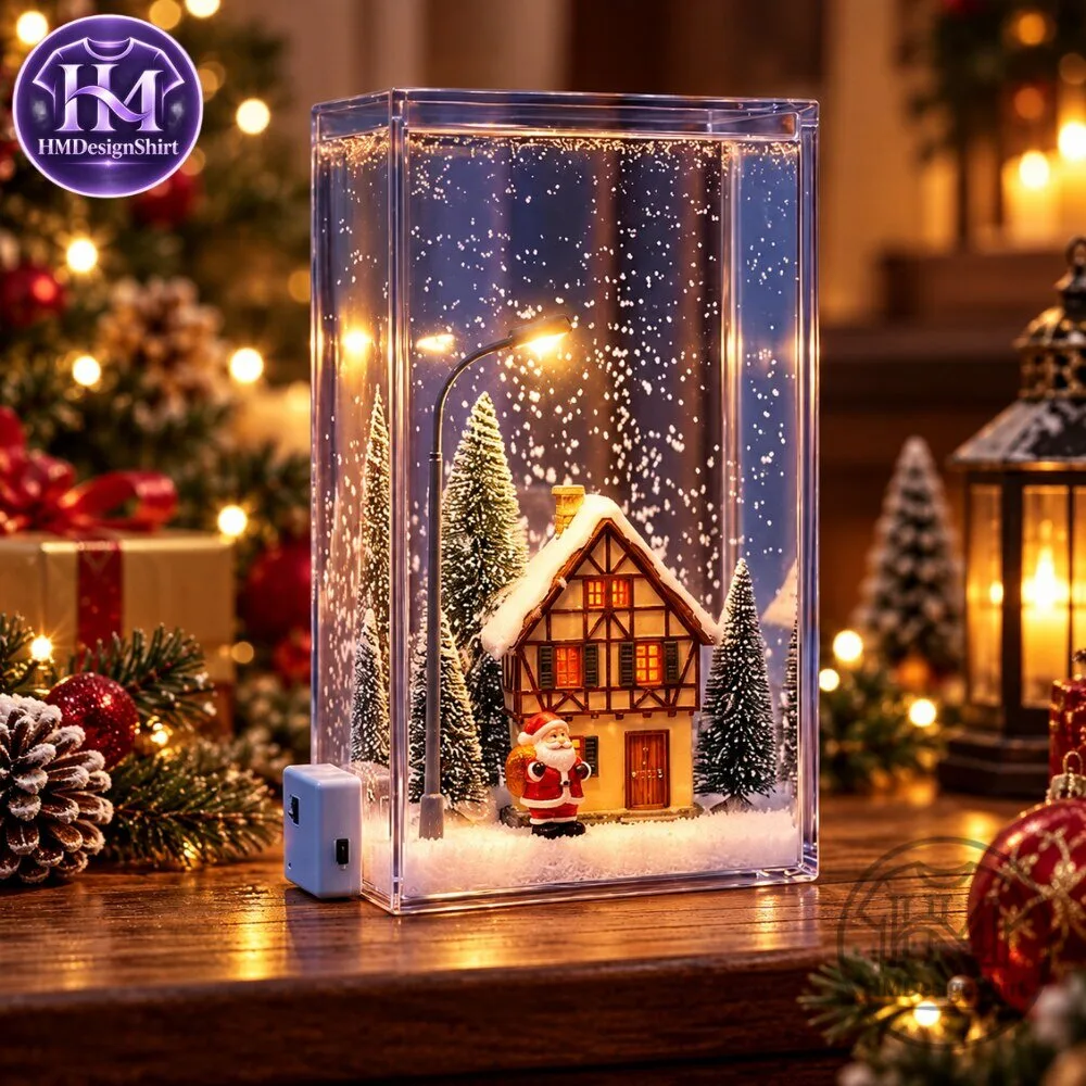 Lighted Clear Acrylic Christmas House Figurine Water Swirling Glitter Lantern 2026 10 Lighted Clear Acrylic Christmas House Figurine Water Swirling Glitter Lantern 2026