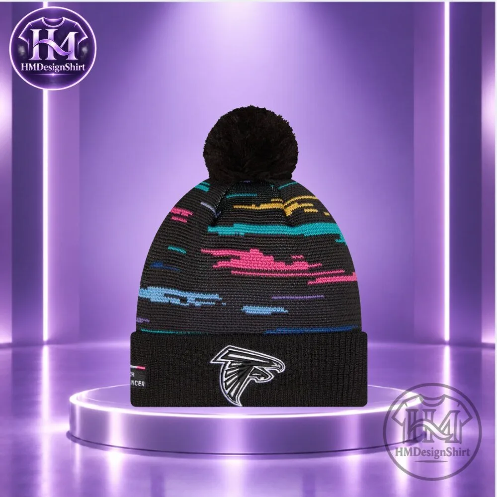 Atlanta Falcons Crucial Catch Pom Knit Hat made by New Era 2026
