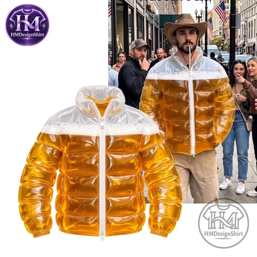 Transparent Beer Filled Puffer Jacket also known as a Beer Drinking Jacket or Beer Puffer Jacket 2026 9 Transparent Beer Filled Puffer Jacket also known as a Beer Drinking Jacket or Beer Puffer Jacket 2026