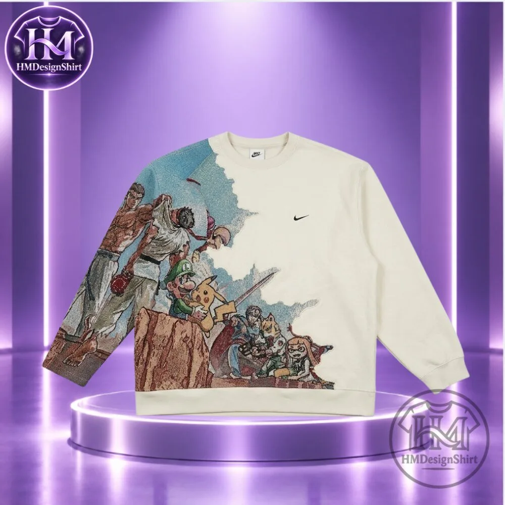 Super Smash Bros Nintendo Crossover Crewneck Sweatshirt 2026 5 Super Smash Bros Nintendo Crossover Crewneck Sweatshirt 2026 45678