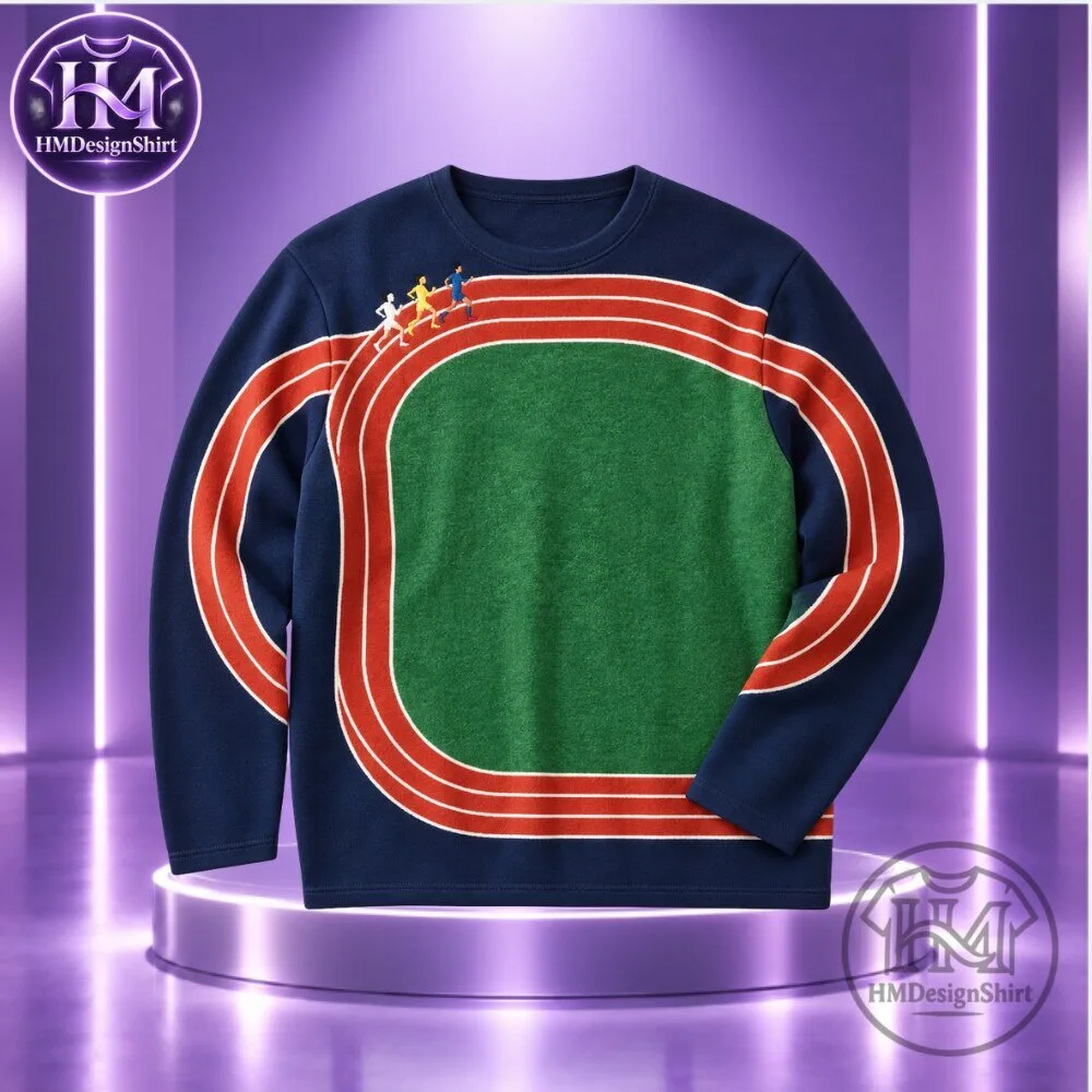 Vintage Sports Field Jacquard Intarsia Sweatshirt 2026