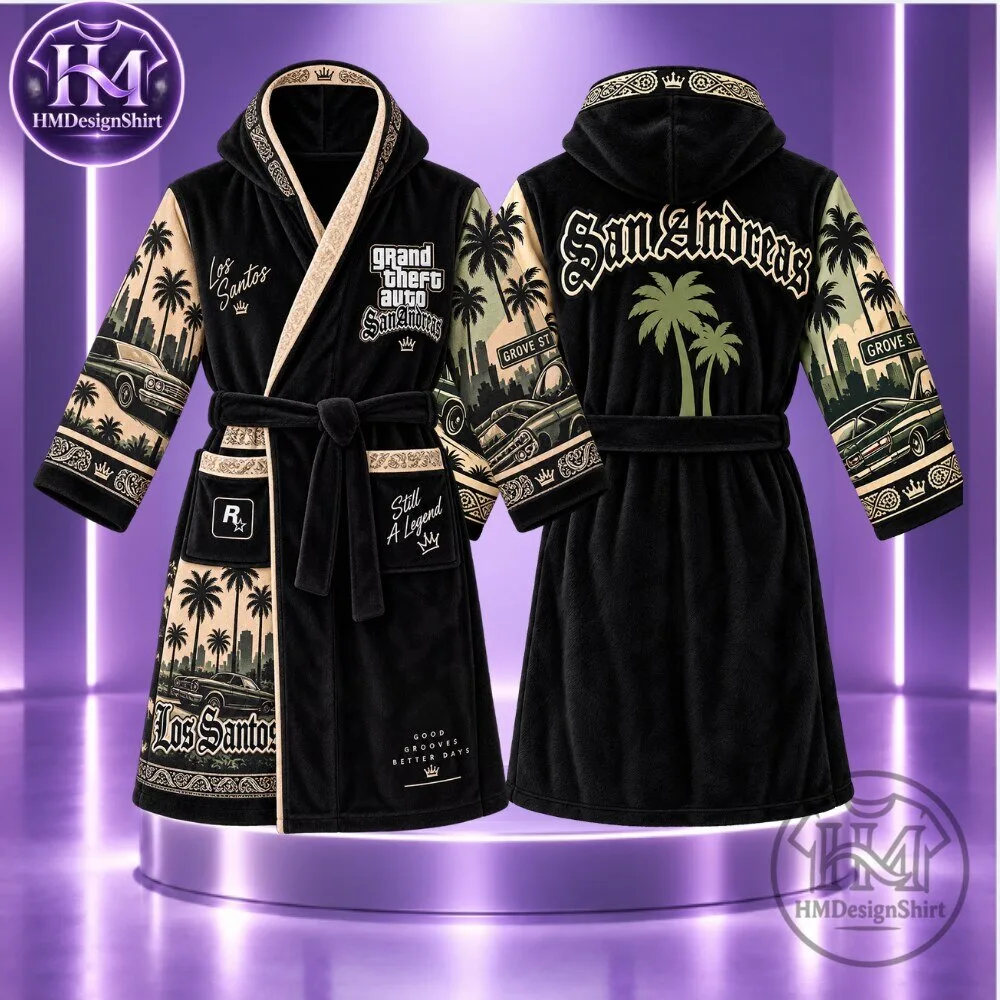 GTA Grand Theft Auto San Andreas Hooded Bathrobe 2026