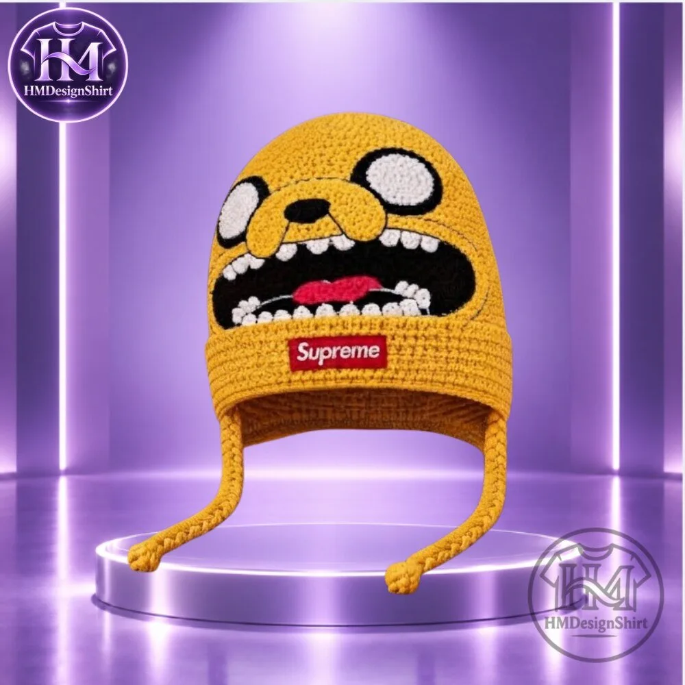 Supreme Adventure Time Jake The Dog Crochet Knit Earflap Beanie Hat 2026 5 Supreme Adventure Time Jake The Dog Crochet Knit Earflap Beanie Hat 2026