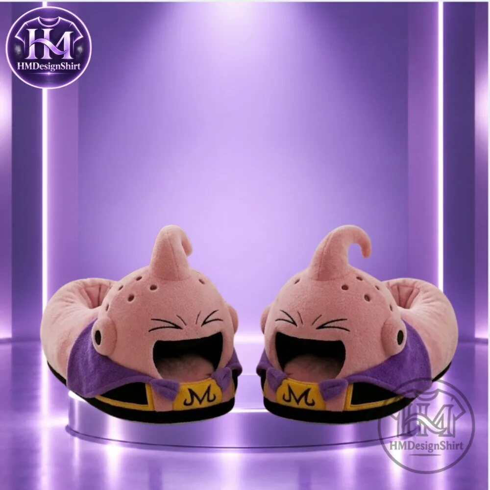 Dragon Ball Z Majin Buu Pink Plush Indoor House Slippers 2026