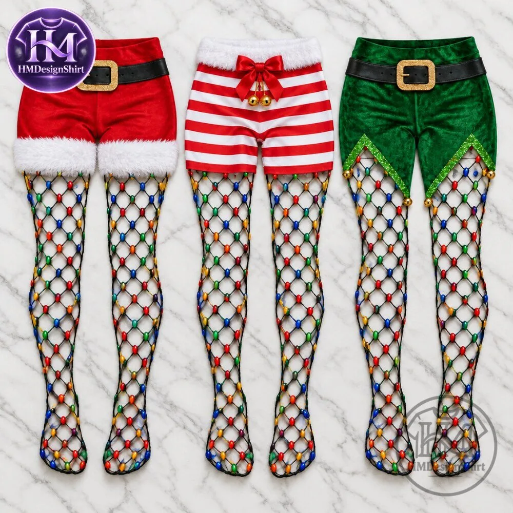 Christmas Festive Santa Elf Shorts Fishnet Tights Set 2026 9 Christmas Festive Santa Elf Shorts Fishnet Tights Set 2026