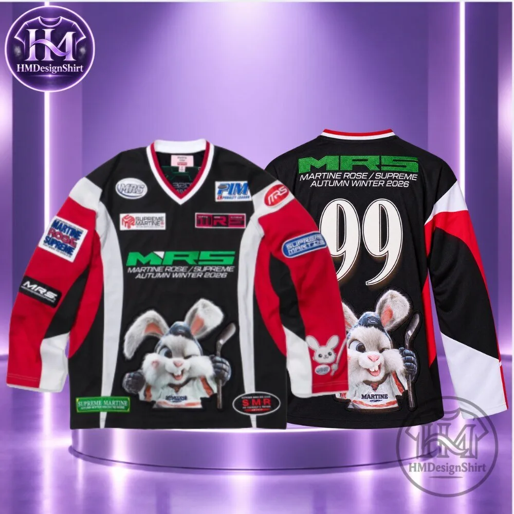 Supreme Martine Rose Autumn Winter 2026 Bunny Graphic Hockey Jersey 2026