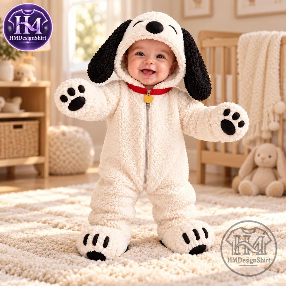 Snoopy Romper Costume PEANUTS PUPPIES Baby 9 Snoopy Romper Costume PEANUTS PUPPIES Baby