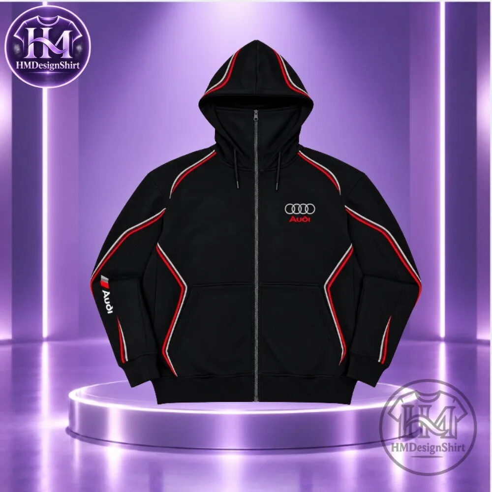 Audi Sport Racing Zip High Neck Masked Hoodie 2026