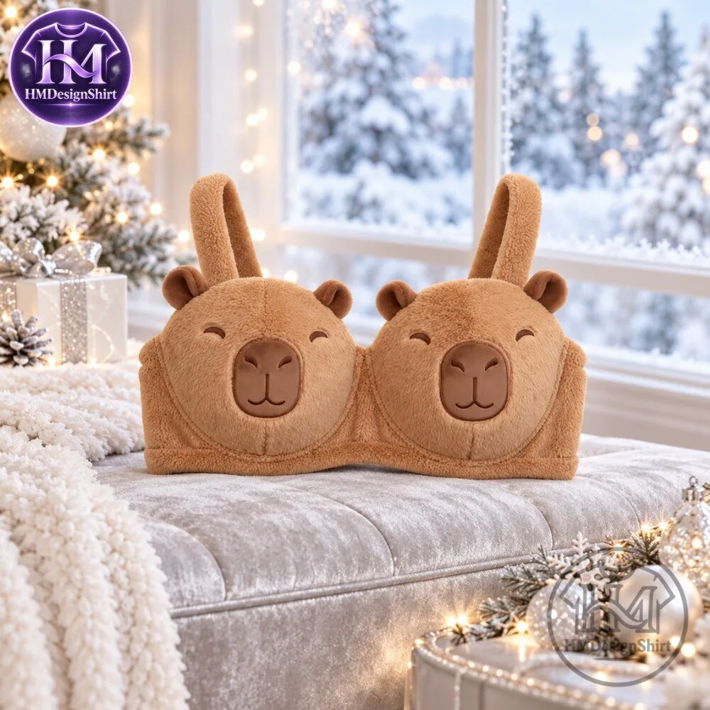 Cute Plush Capybara Face Plush Bralette Top 2026 10 Cute Plush Capybara Face Plush Bralette Top 2026