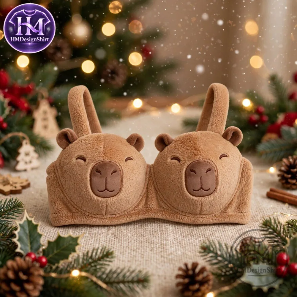 Cute Plush Capybara Face Plush Bralette Top 2026 11 Cute Plush Capybara Face Plush Bralette Top 2026