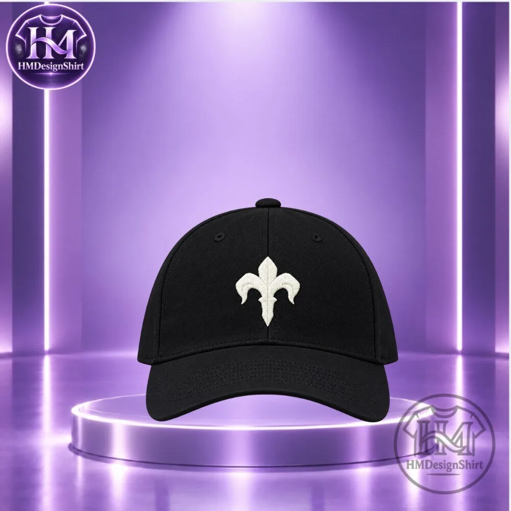 Fleur-de-lis Embroidered Black Baseball Cap Hat 2026